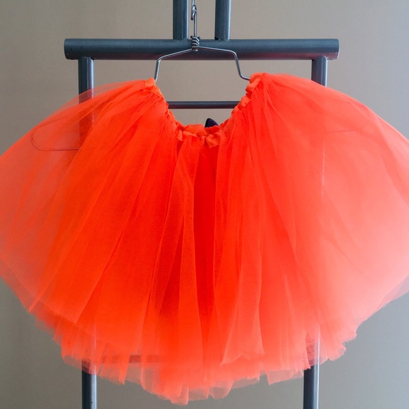 Brand New Custom Neon Orange Halloween Witch Tutu with Headband Hat - Picture 5 of 8